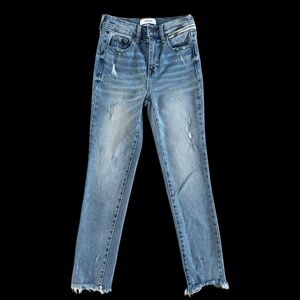 Pistola slim high rise Distressed Denim Jeans zipper size 24 women’s #772
